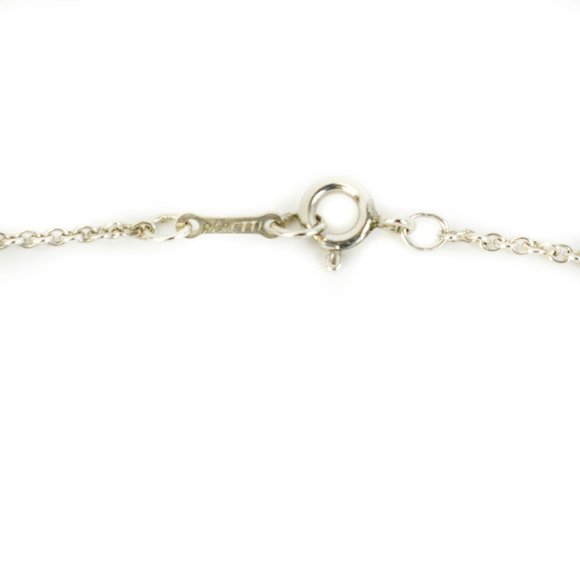 TIFFANY & CO "Elsa Peretti": Sterling Silver, "Open Heart" Necklace (cc) - Picture 4 of 5